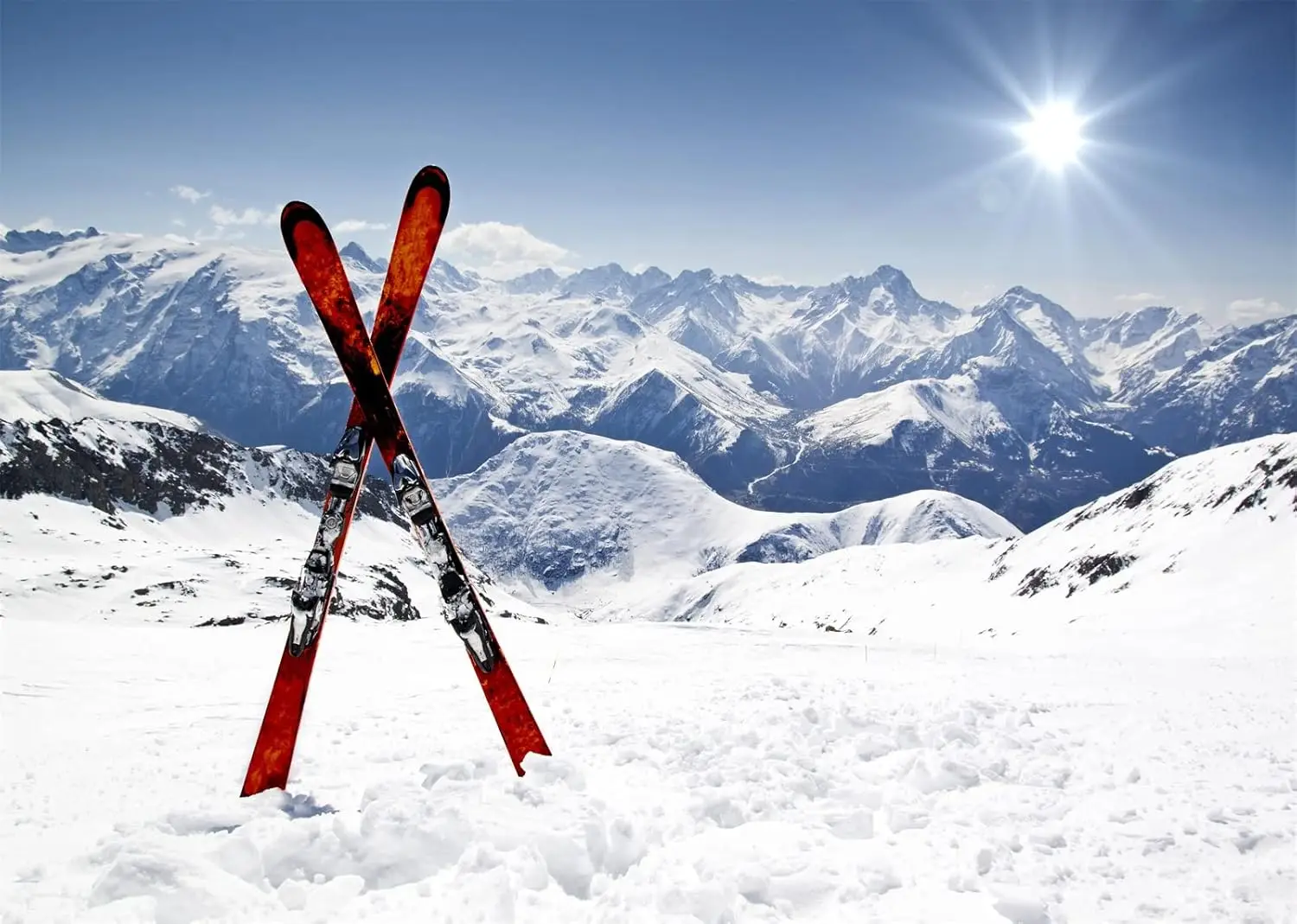 Outdoor Adventure Background - Alps White Snow Mountain Summit Snowboard