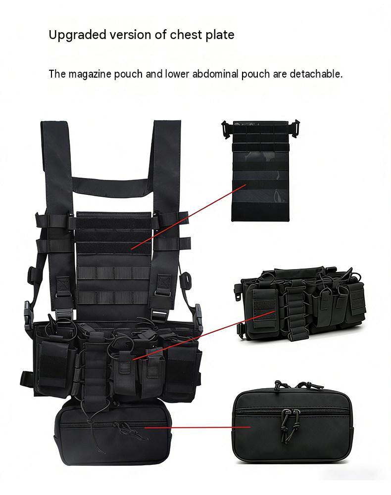 Tactical Chest Rig Vest with D - Outdoor Adventure Vest ulasan dan harga
