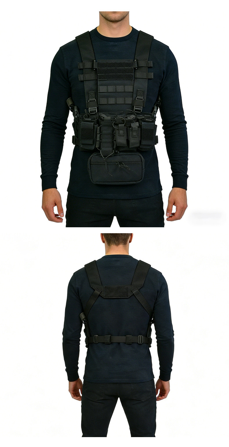 Tactical Chest Rig Vest with D - Outdoor Adventure Vest ulasan dan harga