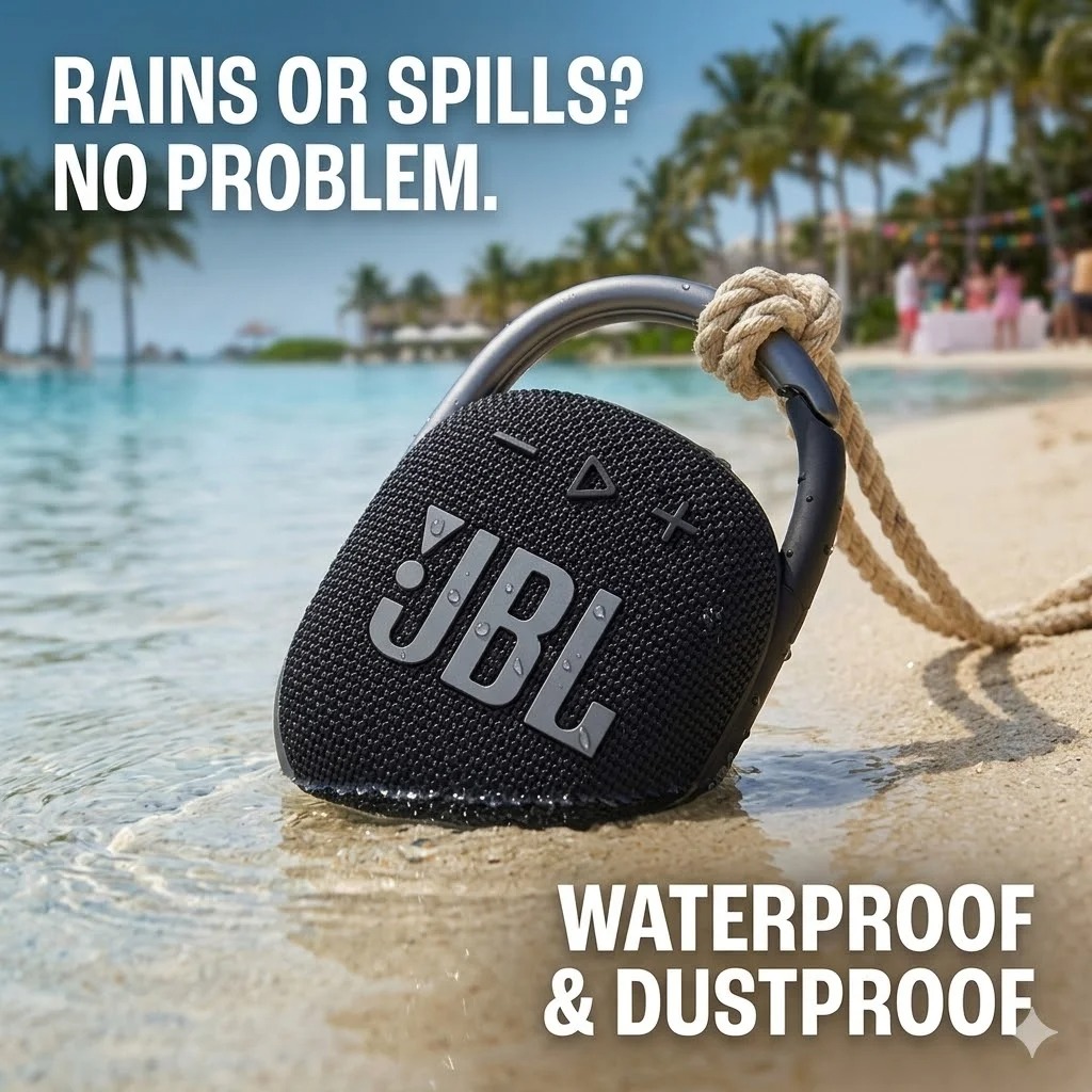 JBL CLIP4 Rugged Portable Blue - Outdoor Adventure Hours ulasan dan harga