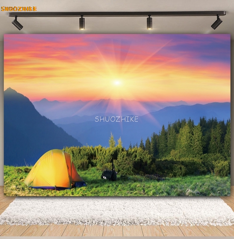 Outdoor Forest Camping Backdro - Outdoor Adventure Background ulasan dan harga
