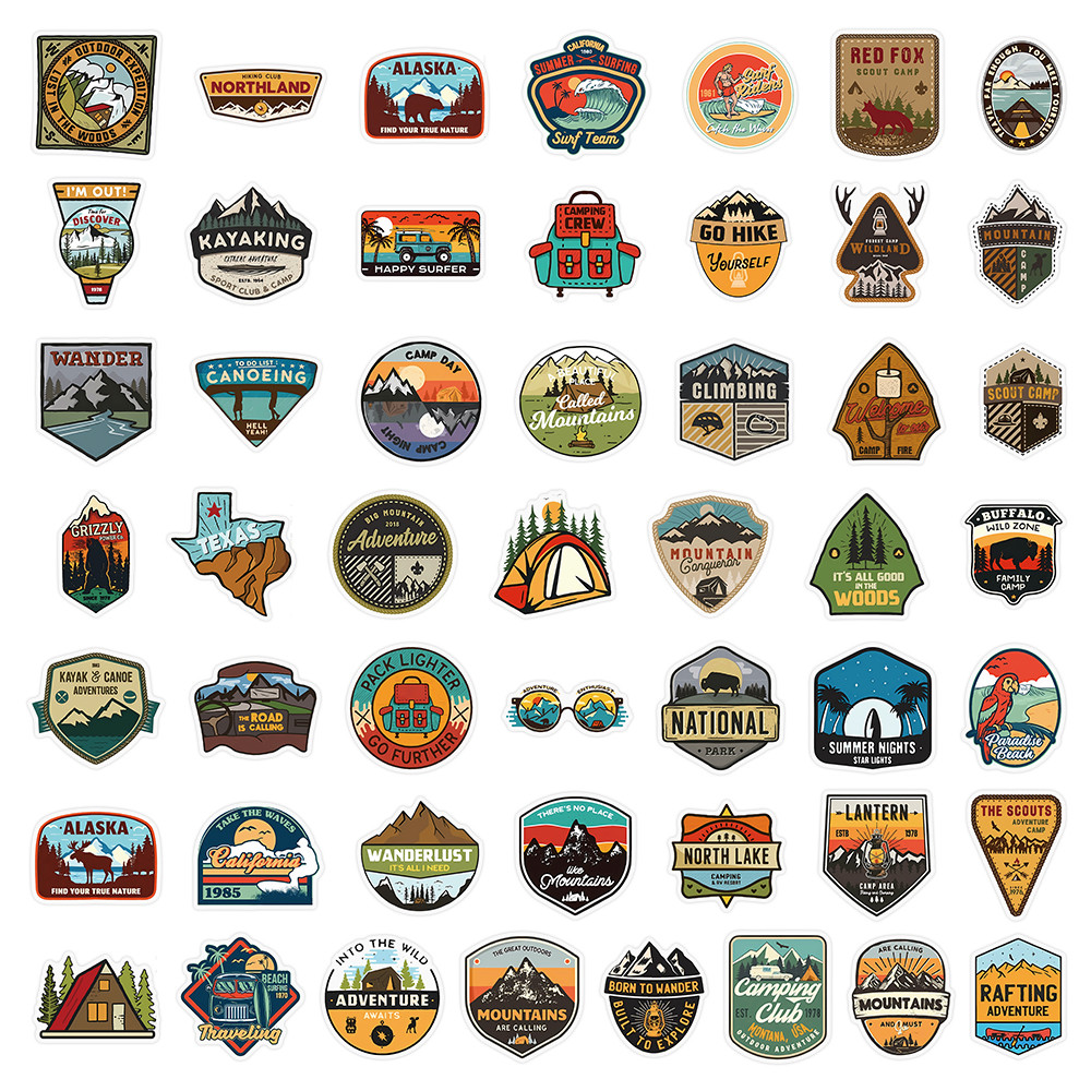 50 Sheets Vintage Outdoor Adve - Outdoor Adventure Stores ulasan dan harga