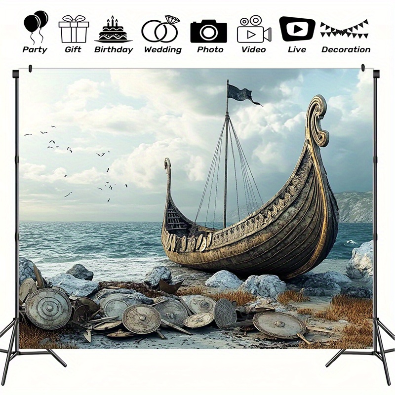 Large Viking adventure photogr - Outdoor Adventure Background ulasan dan harga