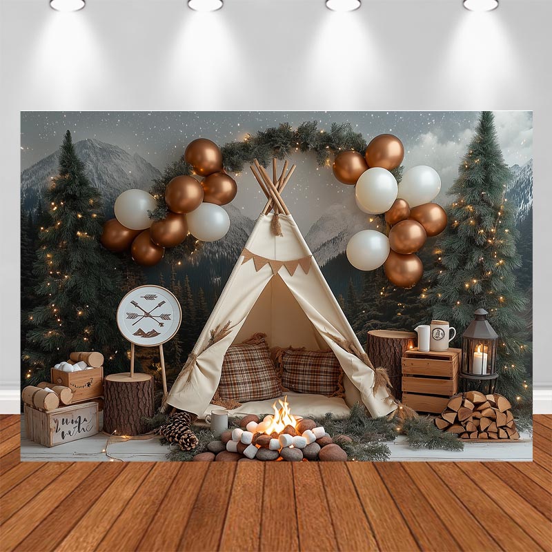 LS Night Camping Photography B - Outdoor Adventure Background ulasan dan harga