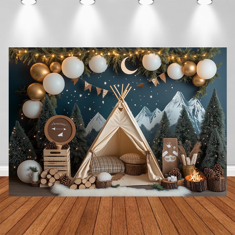 LS Night Camping Photography B - Outdoor Adventure Background ulasan dan harga