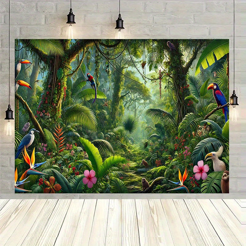 1pc Jungle Adventure Backgroun - Outdoor Adventure Background ulasan dan harga