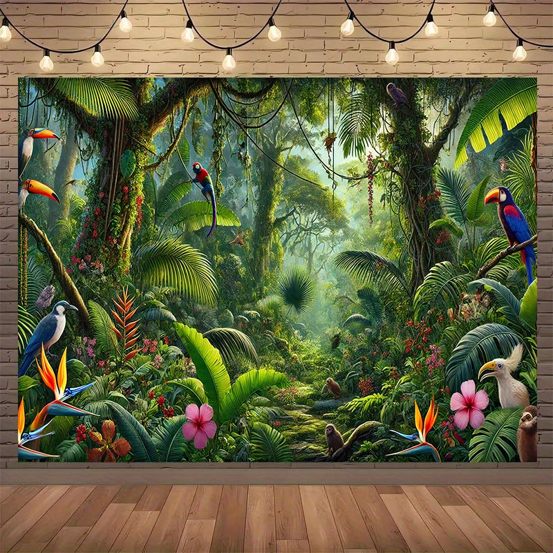 1pc Jungle Adventure Backgroun - Outdoor Adventure Background ulasan dan harga