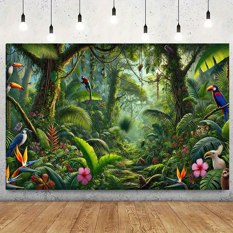 1pc Jungle Adventure Backgroun - Outdoor Adventure Background ulasan dan harga