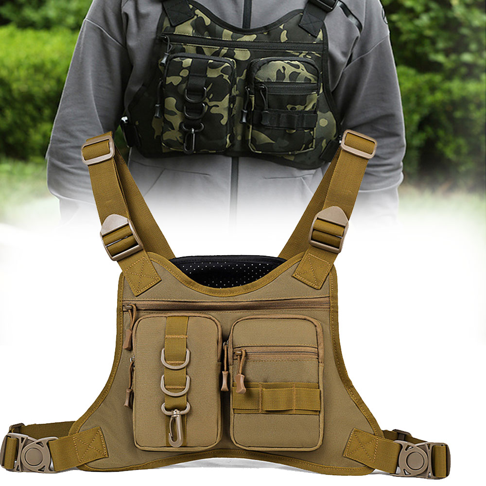 Tactical Molle Front Chest Rig - Outdoor Adventure Vest ulasan dan harga