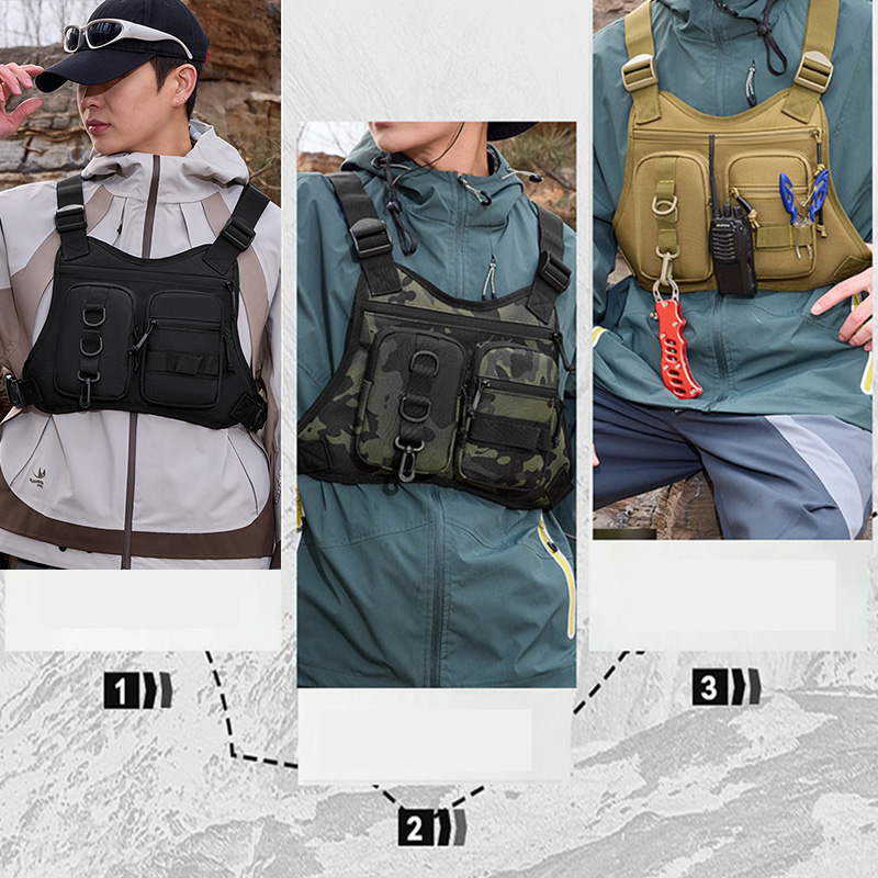 Tactical Molle Front Chest Rig - Outdoor Adventure Vest ulasan dan harga