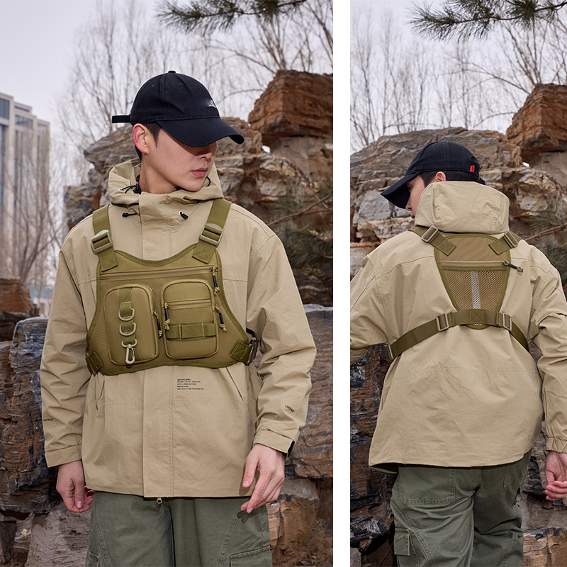 Tactical Molle Front Chest Rig - Outdoor Adventure Vest ulasan dan harga